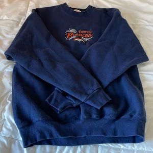 Navy Blue Custom Broncos Sweatshirt